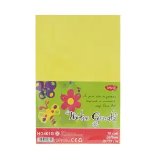 Hartie Gumata 10 coli, Daco Galben (HG401G)