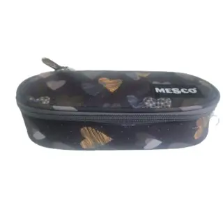 Penar tubular Mesco, Inimioare, Negru, 22x10x6 cm