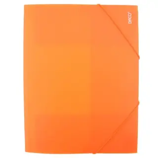 Mapa plastic cu elastic A4 Portocaliu DACO