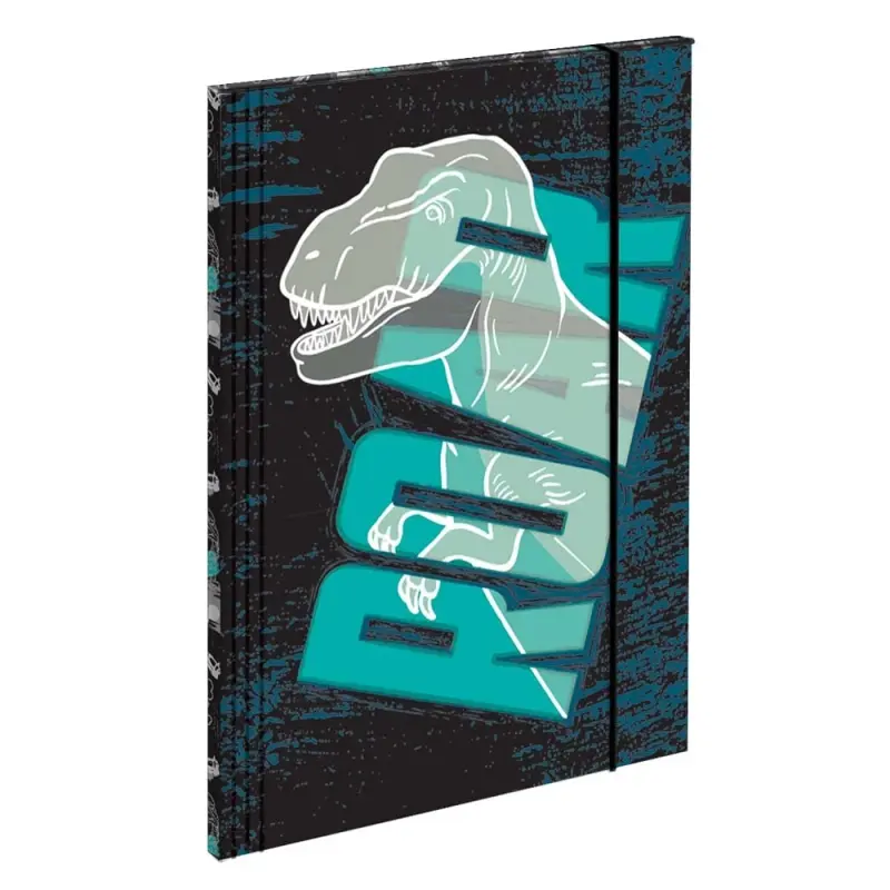 Mapa premium, efect holografic, Dino, inchidere cu elastic