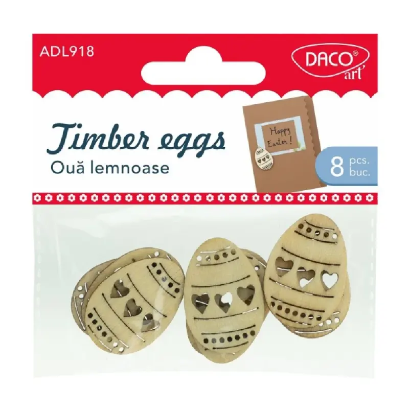 Accesorii craft - AD918 Oua lemnoase DACO