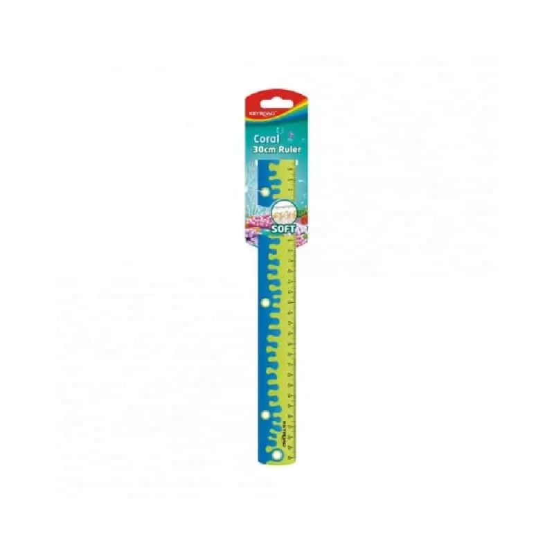 Rigla/Liniar Soft plastic, 30 cm, bicolora