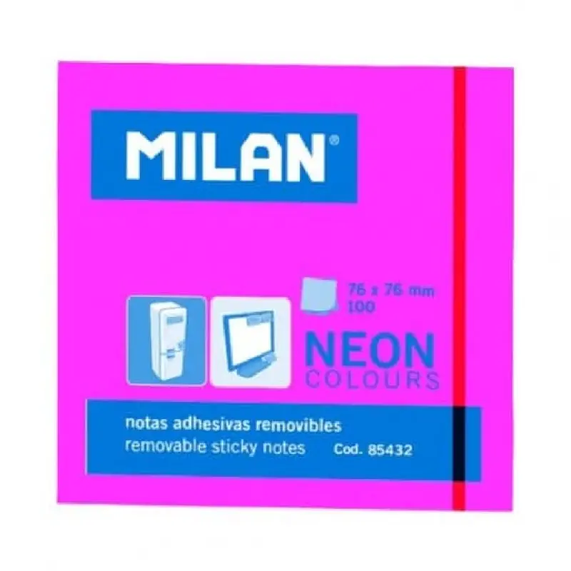 Bloc notes adeziv 76x76 neon roz
