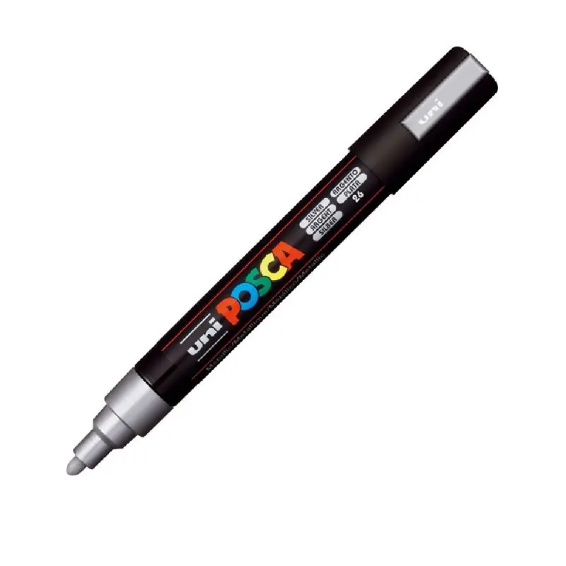 Marker UNI Posca, 1.8-2.5 mm, ARGINTIU