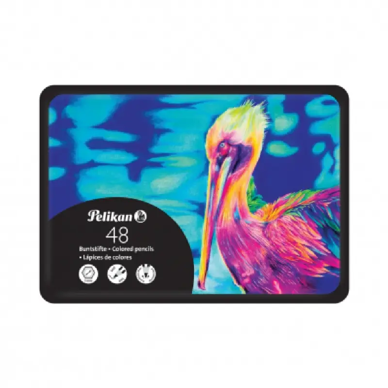 Creioane Colorate Premium, 48 Culori, Inclusiv Metalizate si Pastel