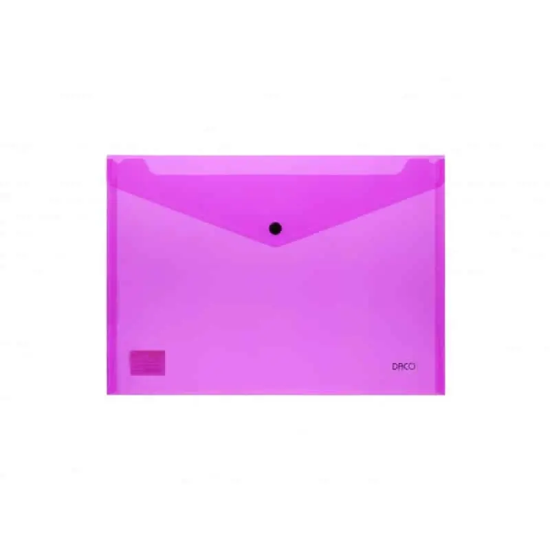 Mapa plastic plic cu capsa A4 Daco Mov Neon