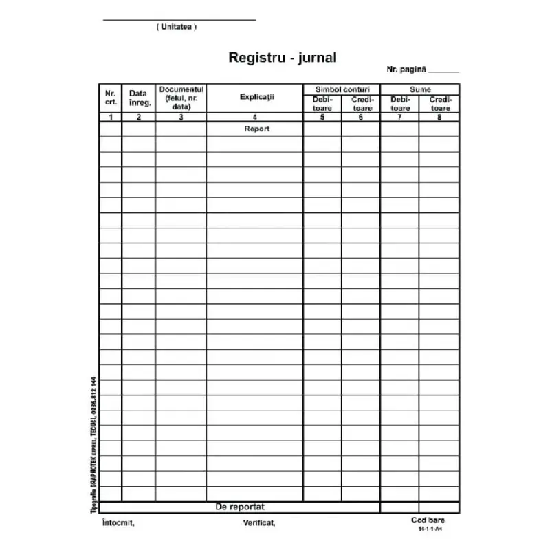 Registru Jurnal A4 vertical ( Dany Cris )