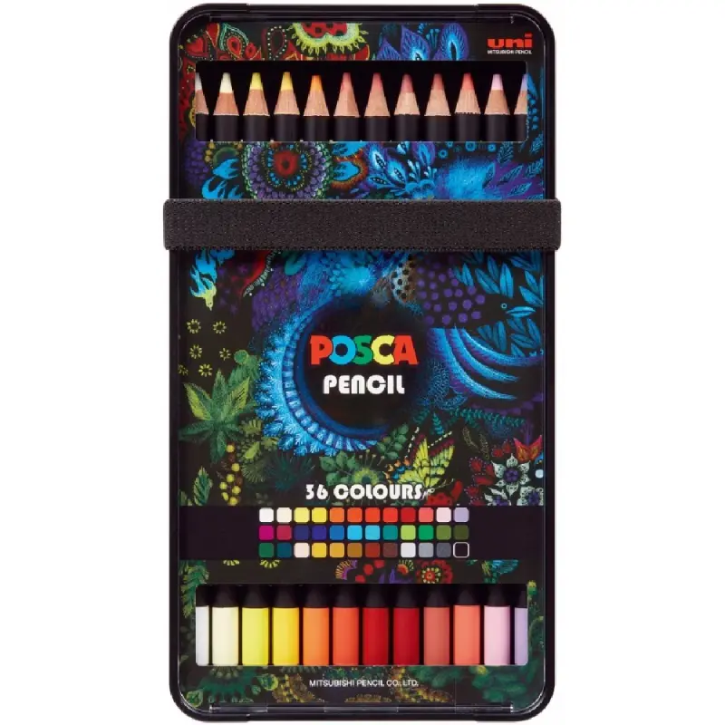Creion pastel uleios Posca, 4mm, 36 culori/set