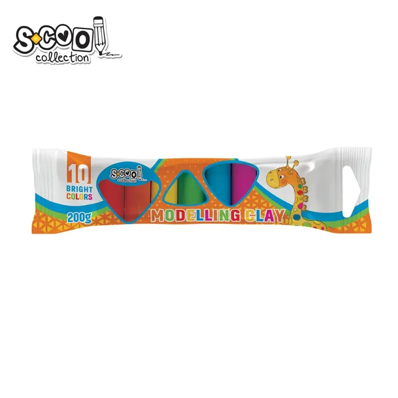Plastilina, 10 culori/set, 200g S-COOL