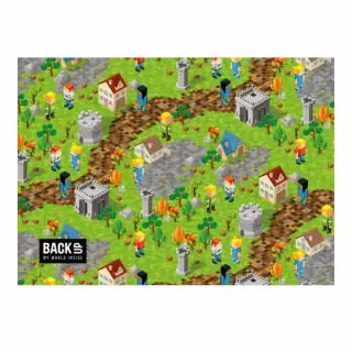 Mapa birou Starpak Pixele Miasto, 35x50 cm, cu 2 fete