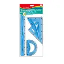 Set geometrie Keyroad, 30cm, PVC, diverse culori, flexibil, blister 4 piese 2