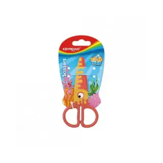 Foarfeca plastic Keyroad Kids Pro, Peste portocaliu, 1 bucata/blister