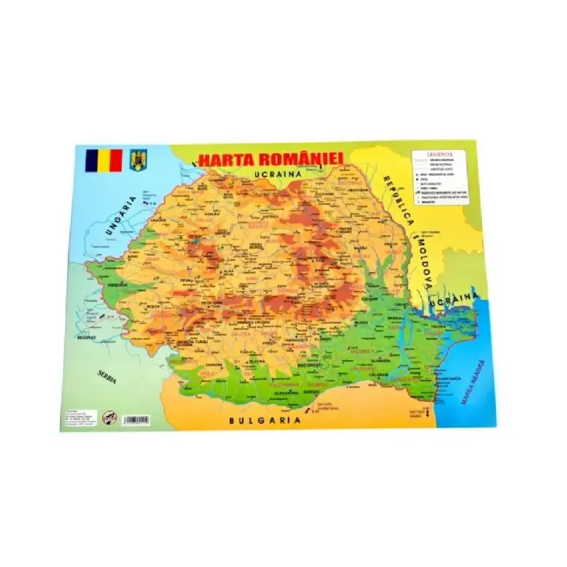 Plansa Harta Romaniei A3