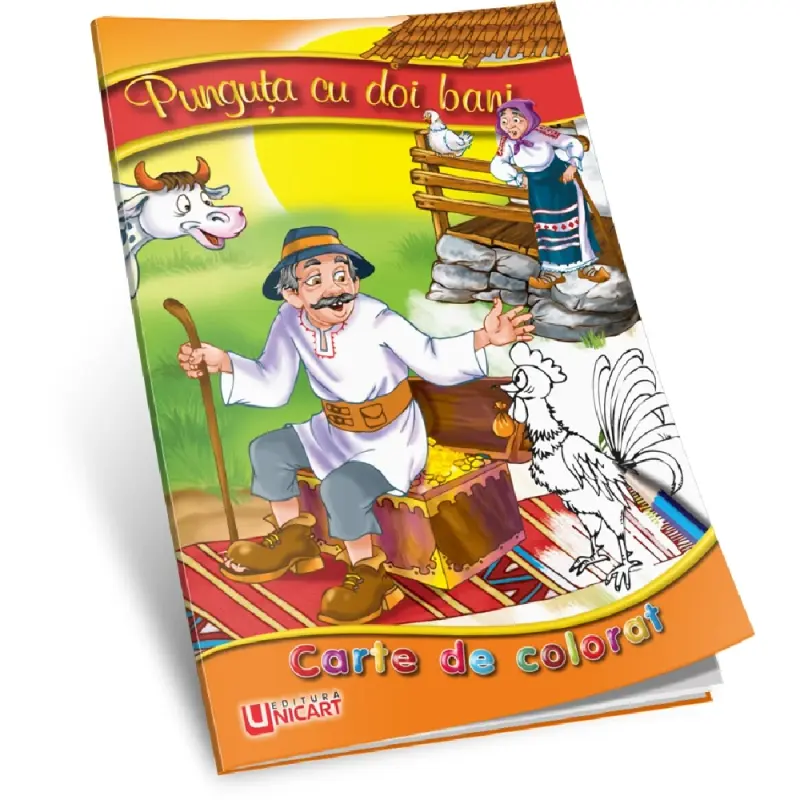 Carte de colorat - Punguta cu doi bani