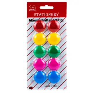 Magneti color, rotunzi, 30mm, 10 buc/set ZRH