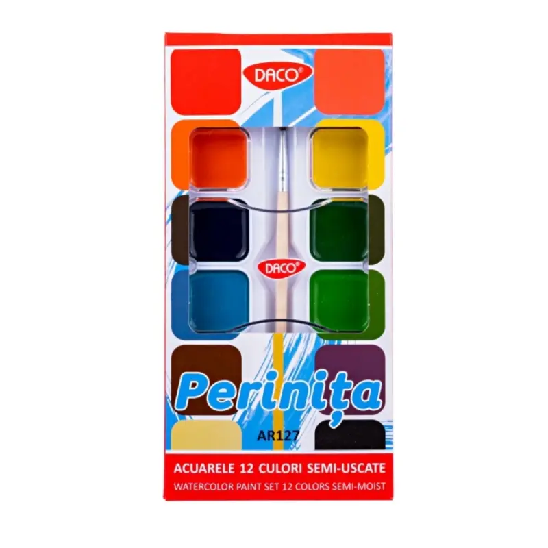 Acuarele 12 culori semi-uscate PERINITA