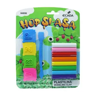 Plastilina 8 culori cu forme ECADA