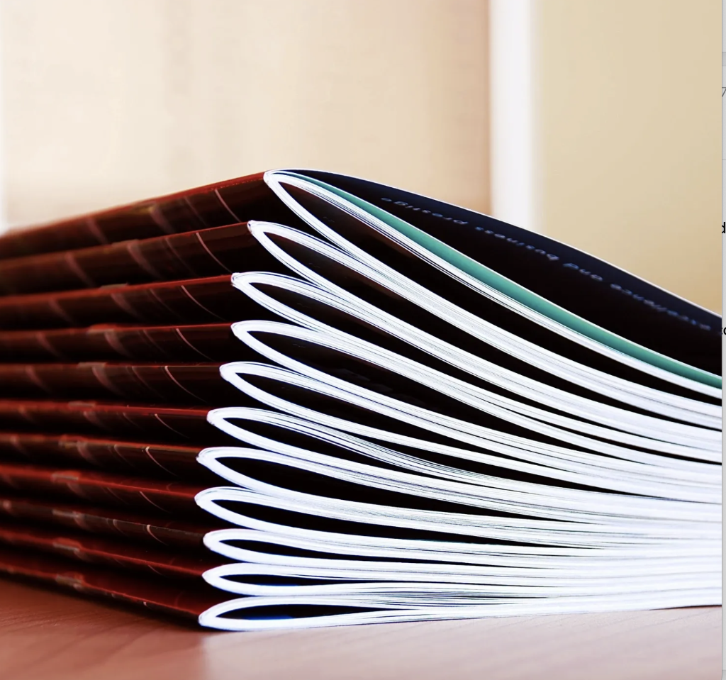 Stacked printed booklets
