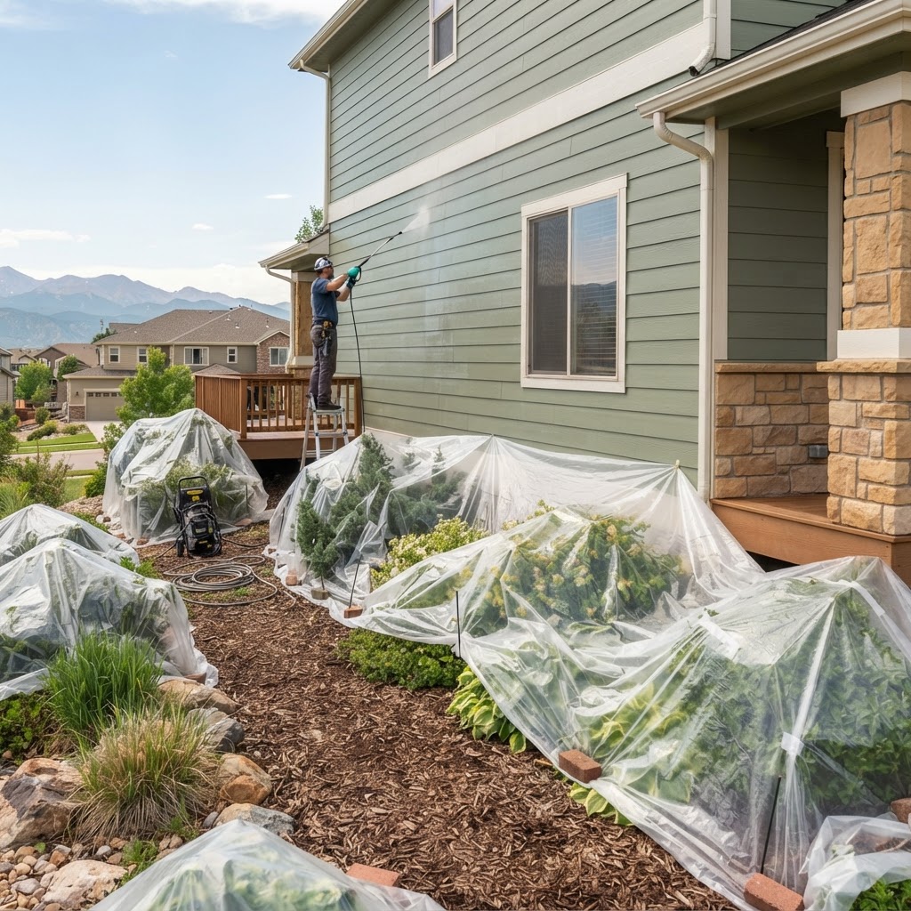 Protecting Your Landscaping During Exterior Cleaning