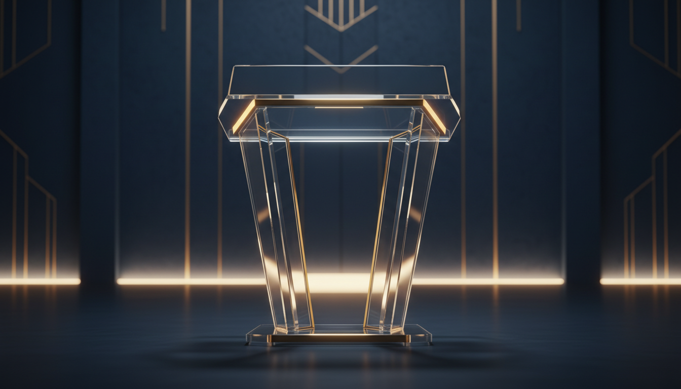 Elegant podium representing thought leadership