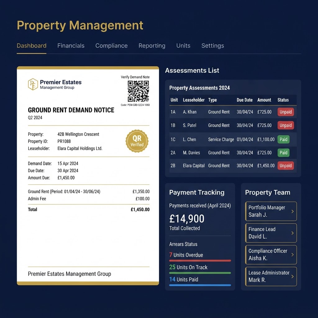 Property Management module mockup