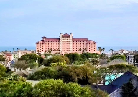 The Tremont House Hotel — aerial view over Galveston Island