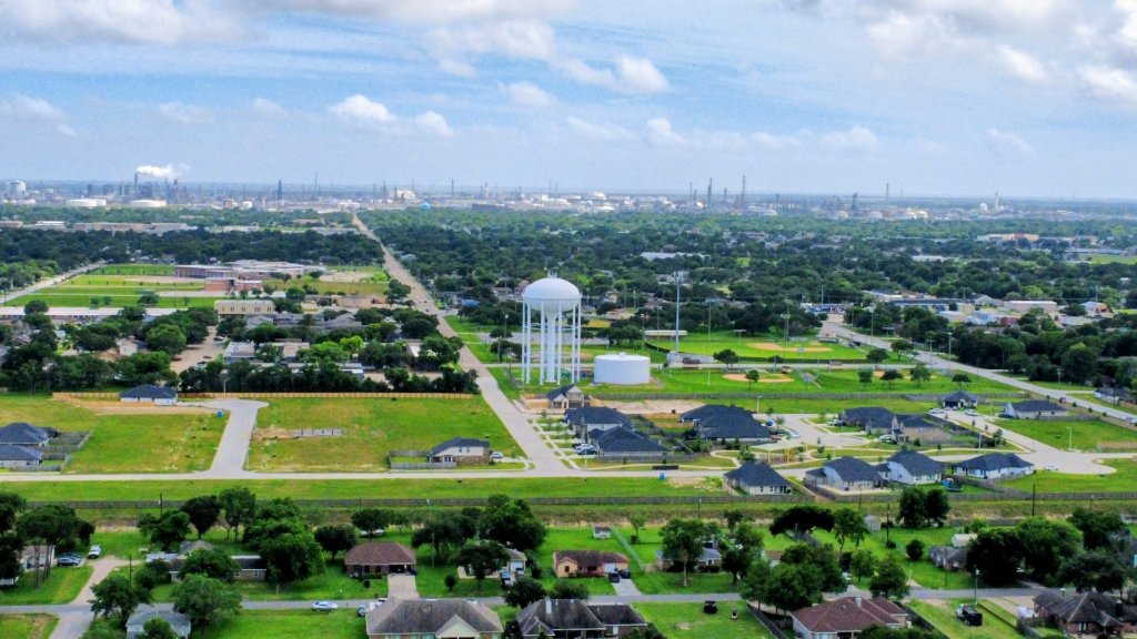 Rural land development aerial — Southeast Texas