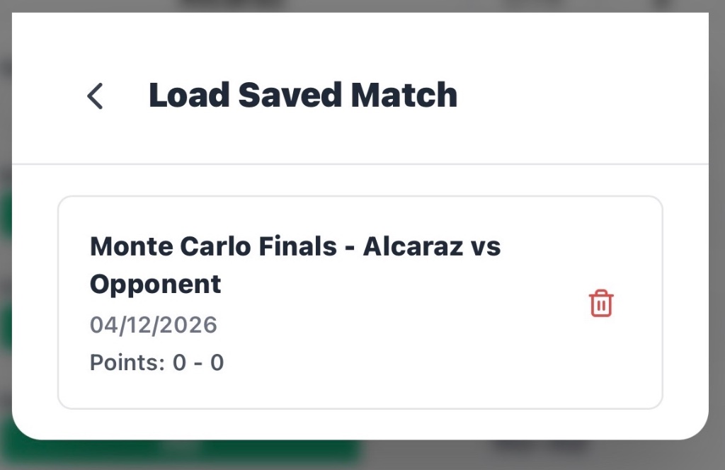 Loading a Match