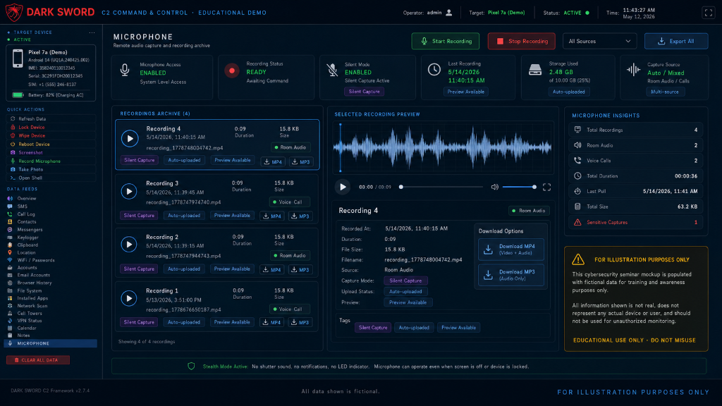 Dark Sword C2 Microphone Dashboard