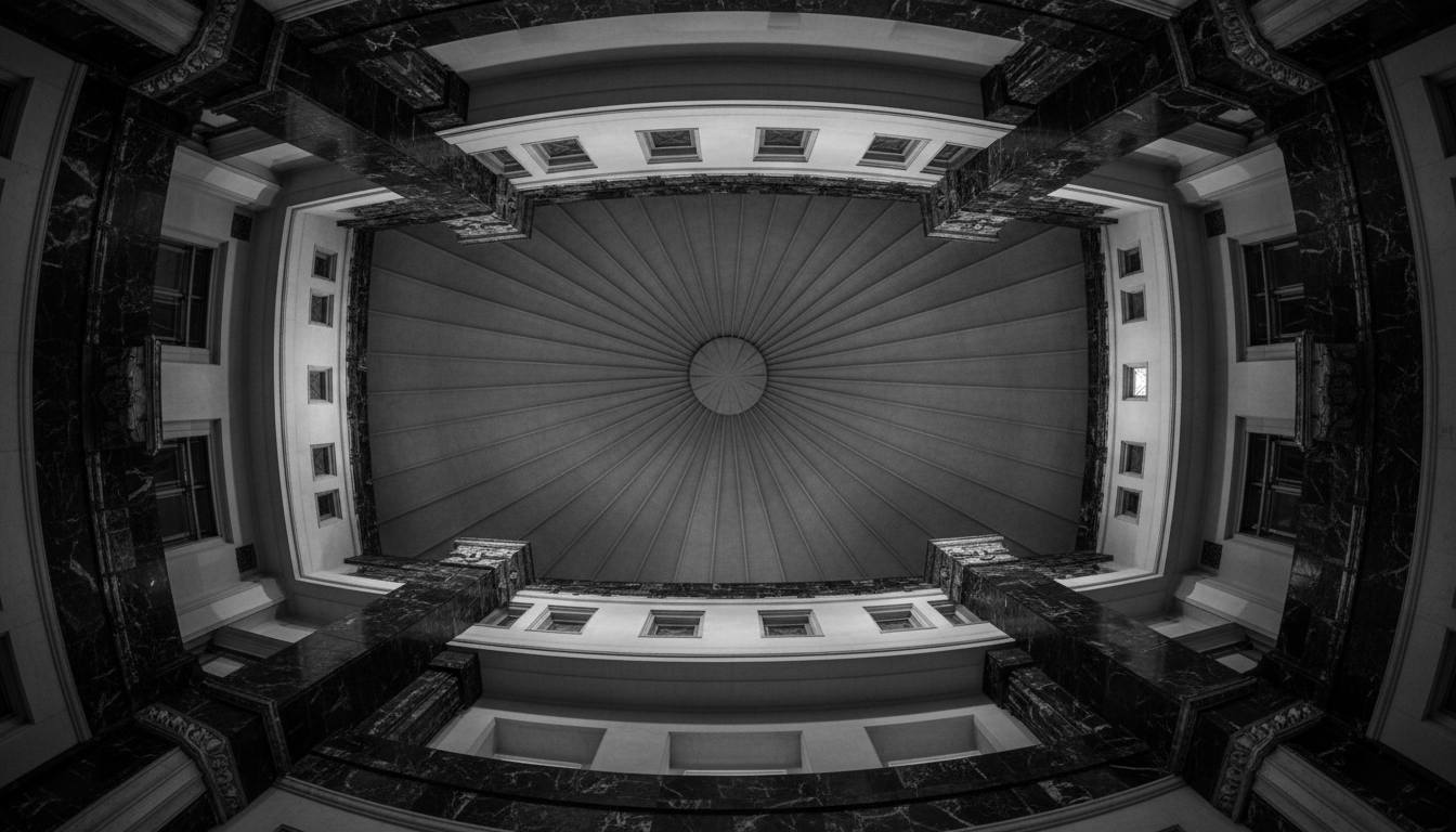 Art Deco architectural interior with geometric patterns