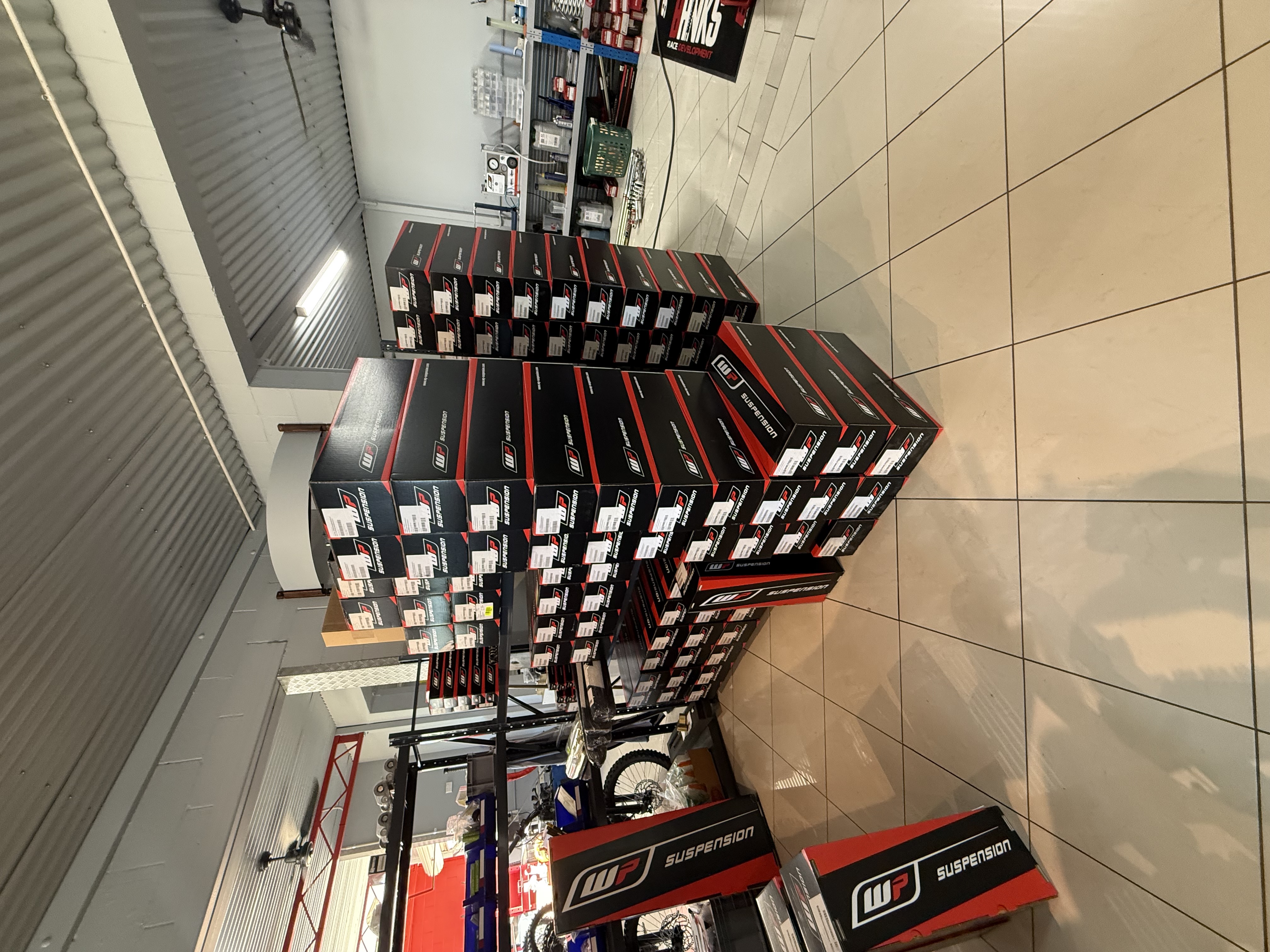 WP Suspension stock at Banks Race Development workshop