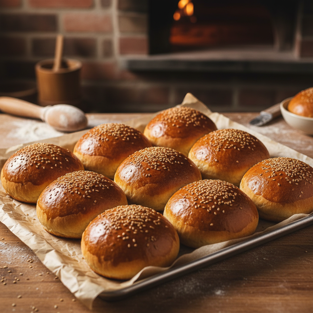 Bollos de Hamburguesa / Bollos Estilo Brioche