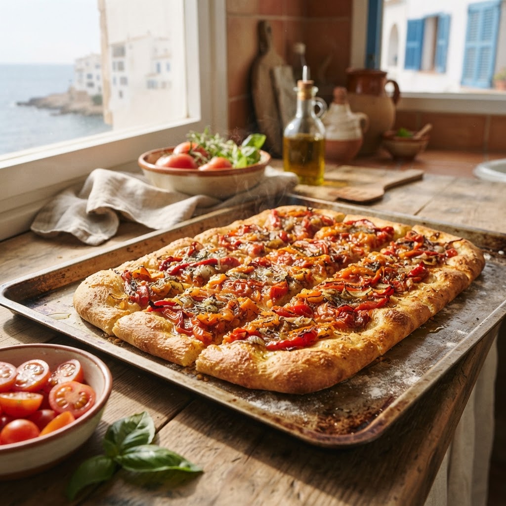 Coca de tomate valenciana