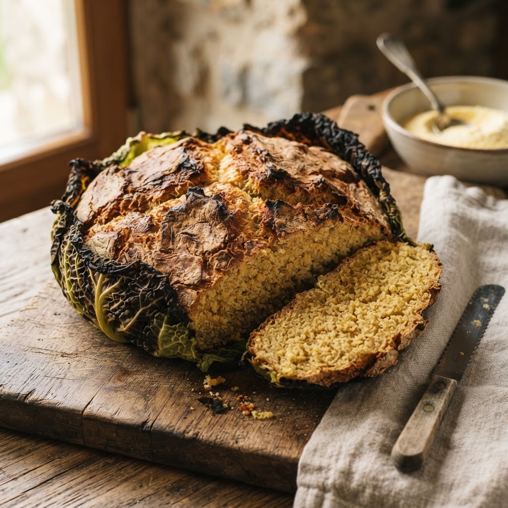 Boroña asturiana de maíz y trigo - Versión fermentada para D'BakerAid