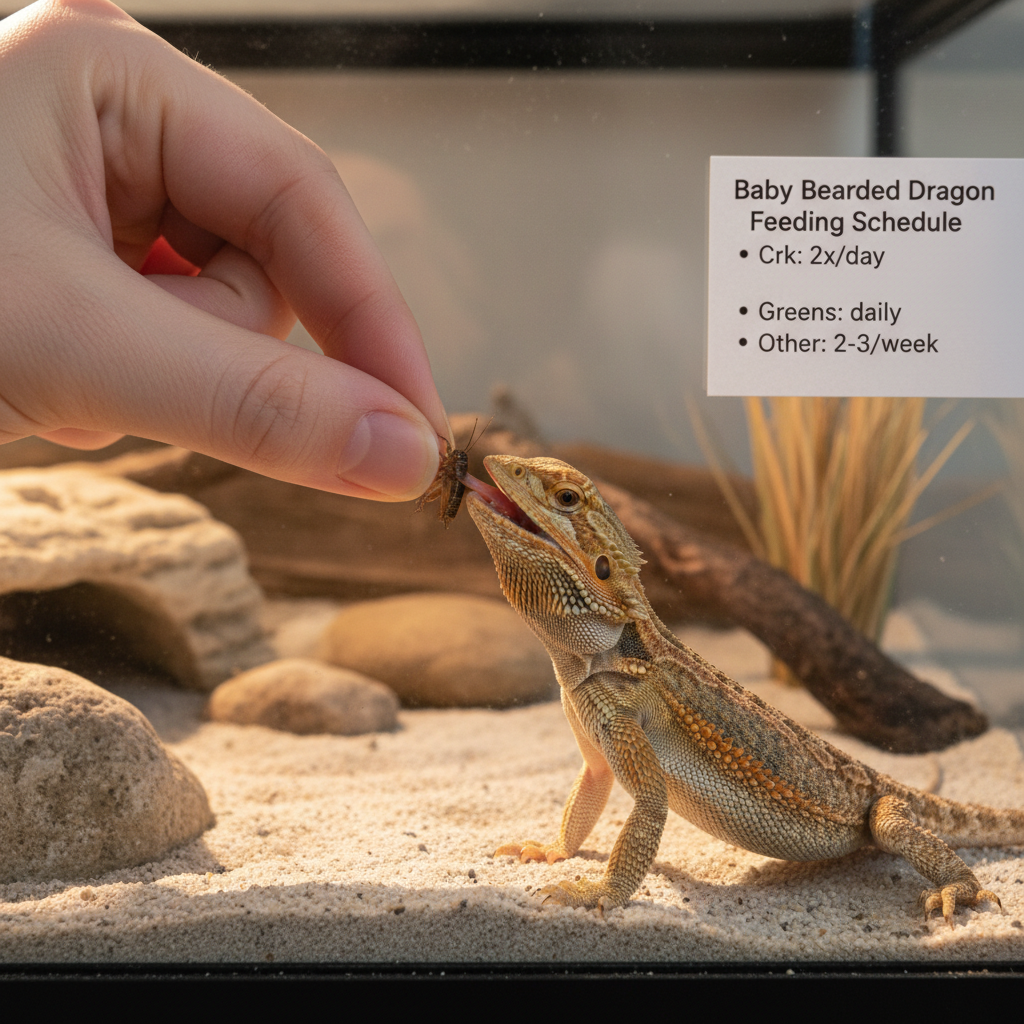 Baby Bearded Dragon Feeding Schedule: How Often & How Much
