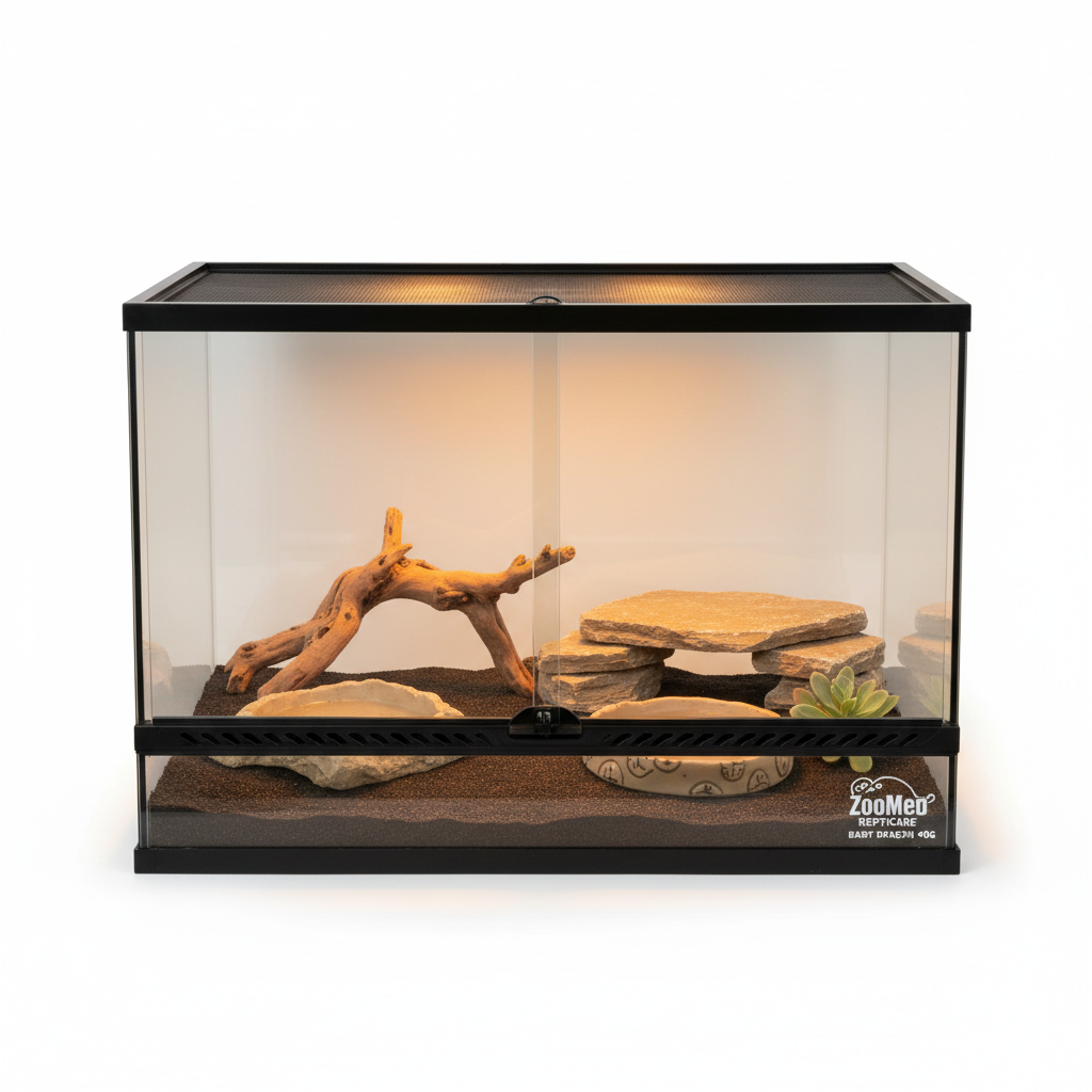 Glass Bearded Dragon Terrarium 40-Gallon