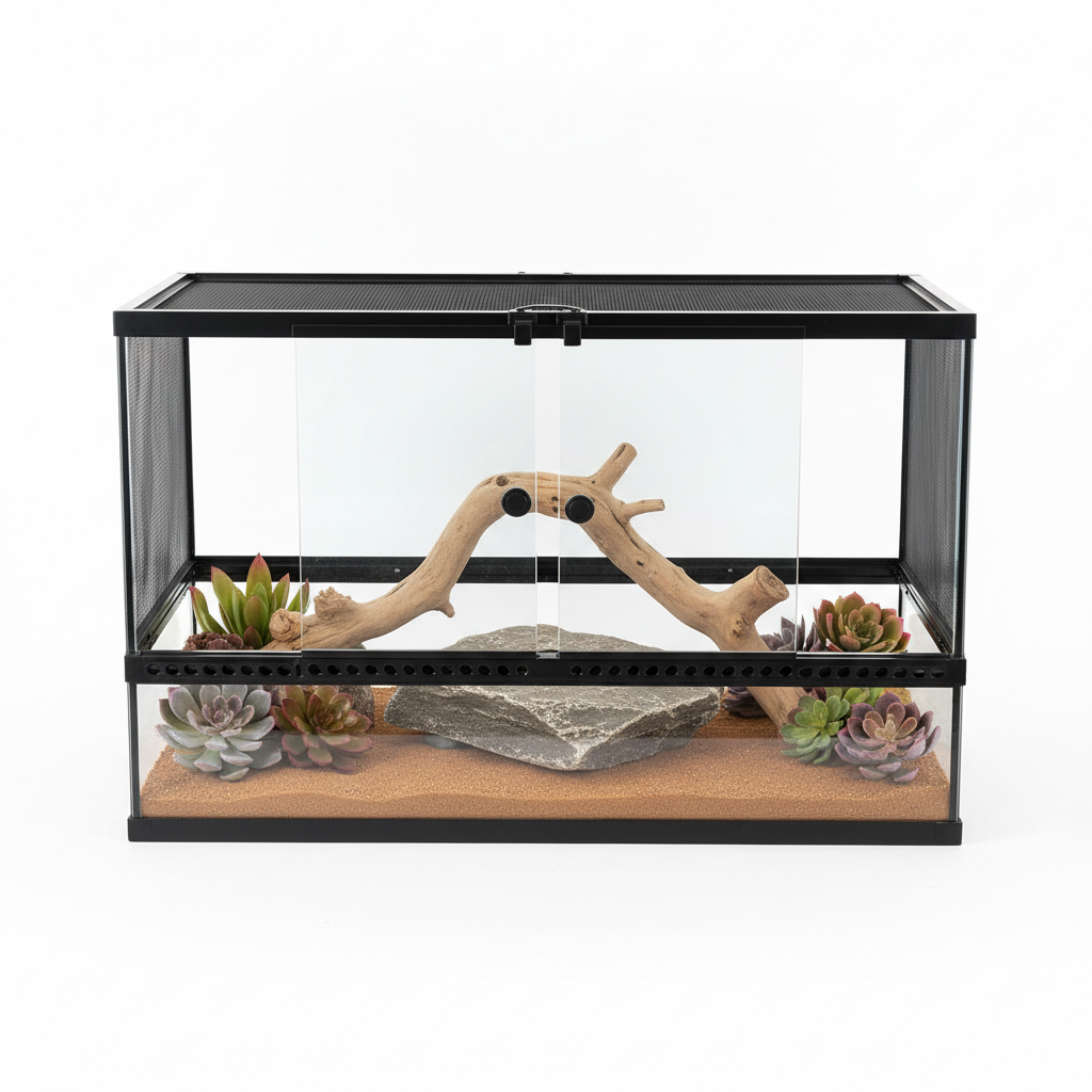 Phailozoo Bearded Dragon Terrarium Tank Enclosure