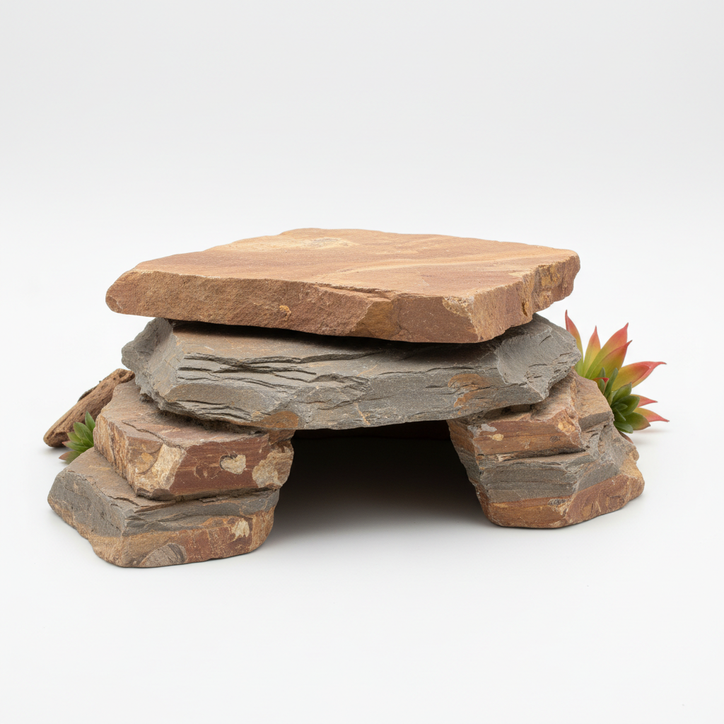 Natural Stone Reptile Hide & Basking Spot