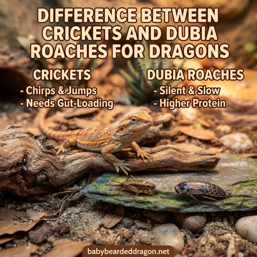 Crickets vs. Dubia Roaches: Best Feeder Insects for Baby Bearded Dragons