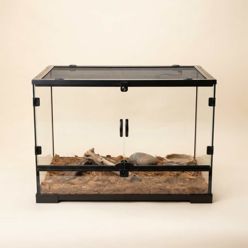 REPTI ZOO 36 Inch Front Opening Glass Terrarium