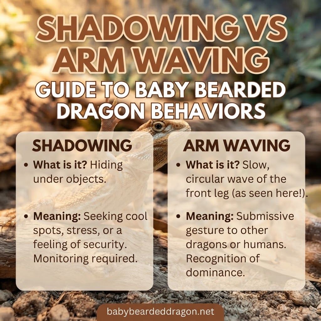 Baby Bearded Dragon Behavior: Shadowing vs. Arm Waving Explained