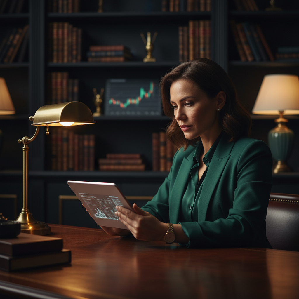 Financial advisor studying credit strategies