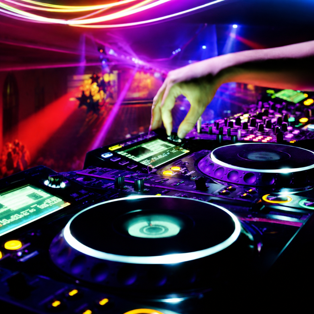 DJ at the mixing console on a live music night at The Posh Public House