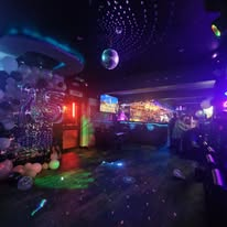 Entertainment night with disco ball and lighting at The Posh Public House