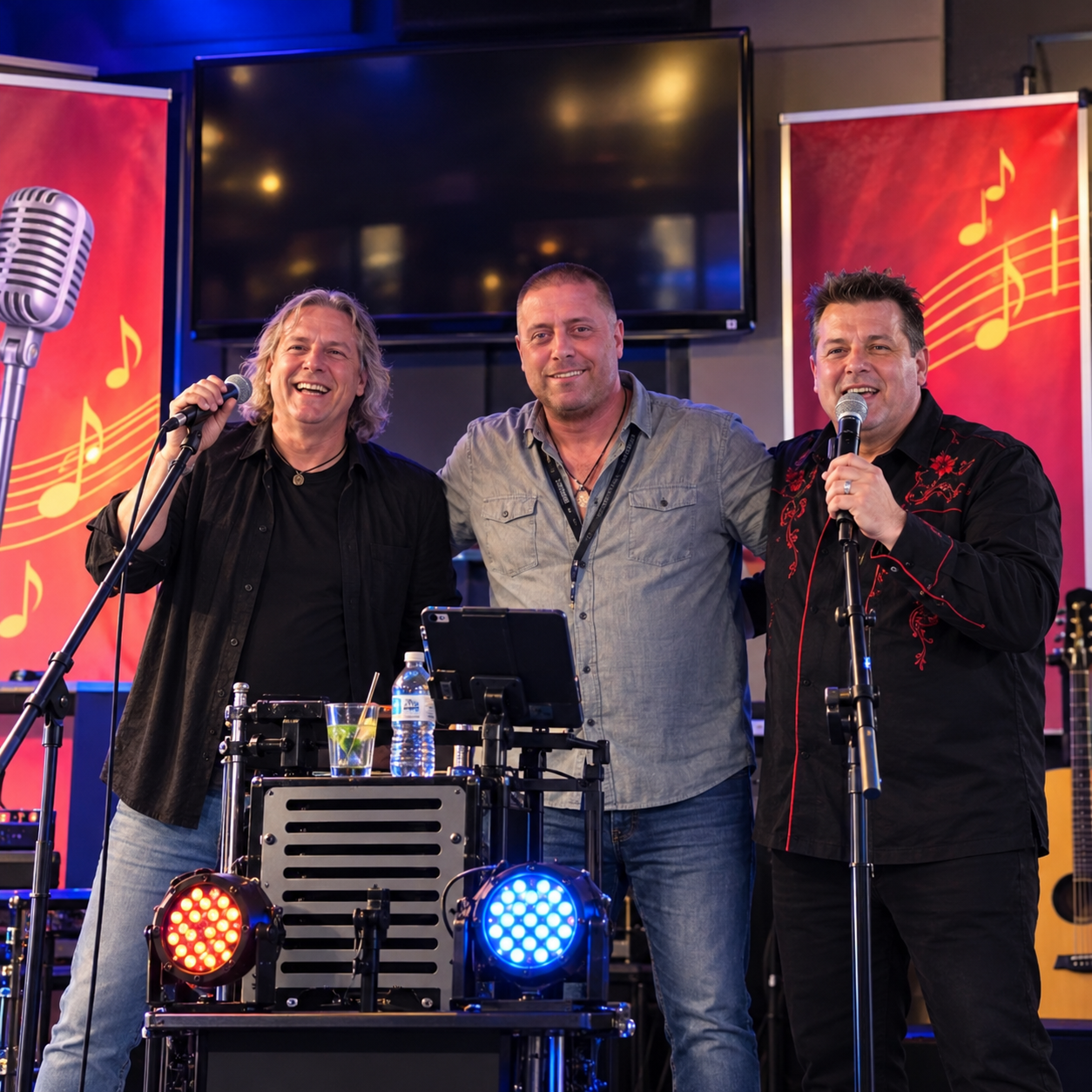 Live singers performing on stage at The Posh Public House