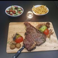 T-Bone Steak with Chips