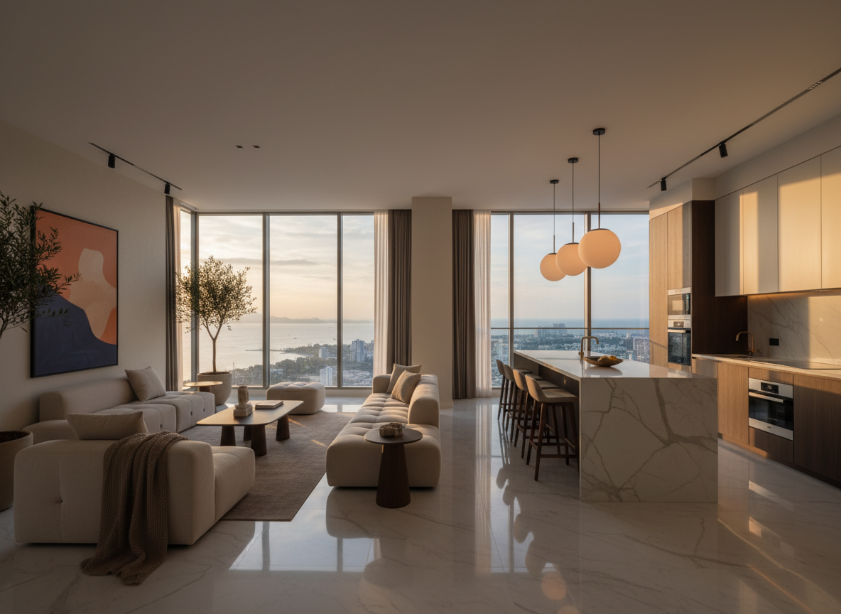 Modern Penthouse with Panoramic Sea Views