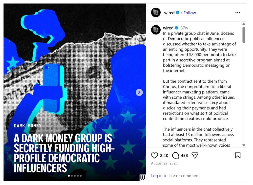 Dark Money WIRED