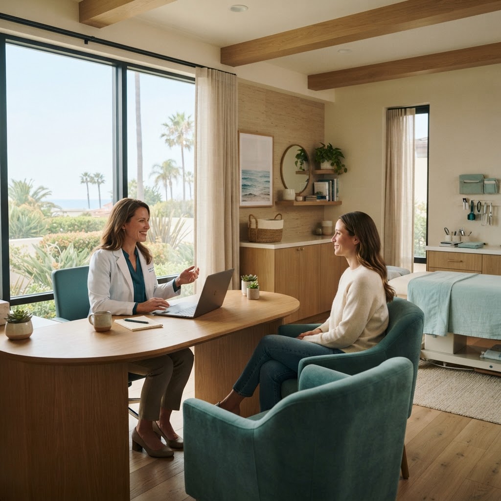 Newport Integrative clinic interior with warm natural light