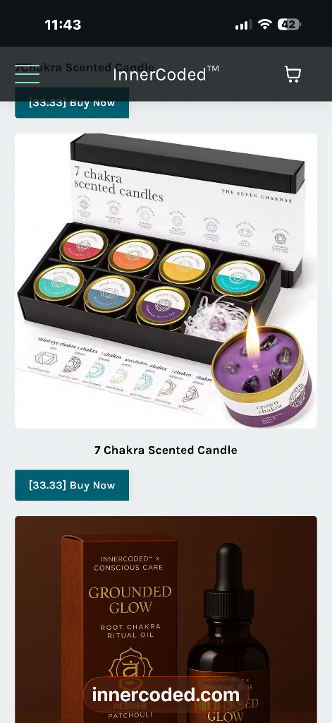 7 Chakra Scented Candle Set